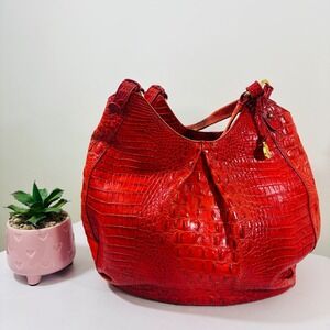 Brahmin Leather Satchel Tote Bag Large Mandarin Melbourne